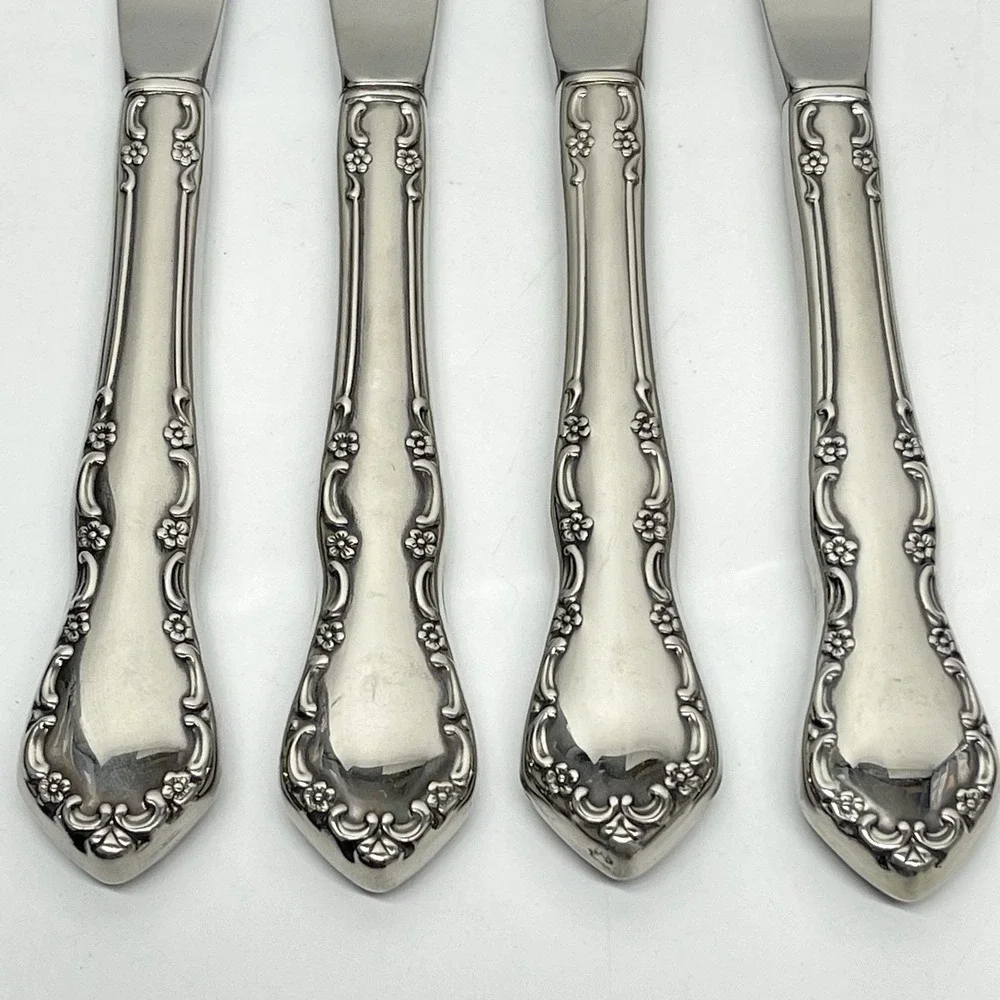 Oneida Mansion Hall Stainless Knives Distinction Deluxe HH Flatware Set Of 4